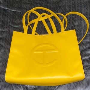 Medium Telfar Mustard Yellow Tote Bag